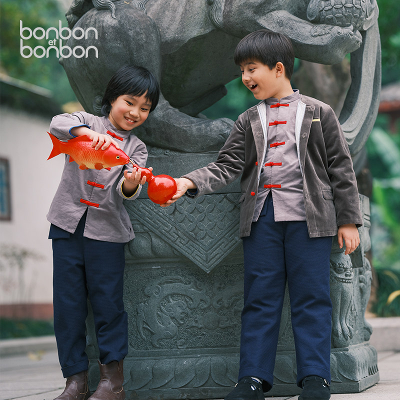 bonbon et bonbon糖葫芦系列普通外套儿童FENGDU外套纯棉中式新款