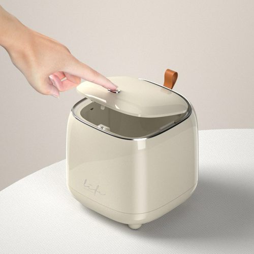 桌面垃圾桶按压式客厅轻奢杂物桶车载家用办公桌餐厅收纳筒垃圾篓