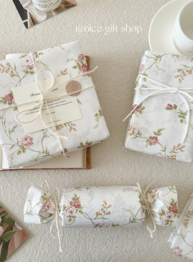 ins风春日花语清新小玫瑰雪梨纸礼物包装纸花束包装内衬纸高颜值