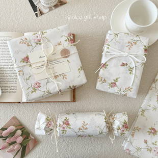 ins风春日花语清新小玫瑰雪梨纸礼物包装纸花束包装内衬纸高颜值