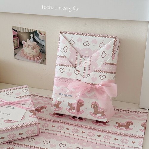 甜心小马'高颜值可爱小马牛皮纸创意生日礼物包装纸服装打包装饰