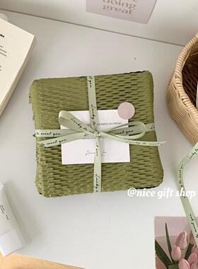 Nice gift~抹茶绿色蜂窝纸网格包装纸礼物打包防震纸出卡打包填充