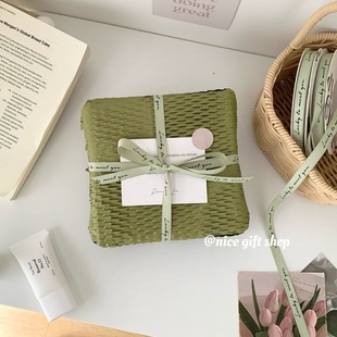 纸礼物打包防震纸出卡打包填充 抹茶绿色蜂窝纸网格包装 Nice gift