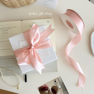 饰绑带diy蝴蝶结 缎带花艺装 韩系柔光纯色涤纶丝带 高品质礼物包装