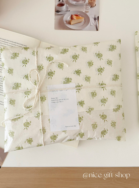 ins风绿色玫瑰珠光雪梨纸法式花卉加厚花艺包装纸打包内衬纸装饰