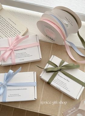 Nice gift~少女芭蕾风纯色丝带diy蝴蝶结双面涤纶缎带礼物装饰绳