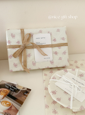 ins复古红色玫瑰雪梨纸礼物鲜花包装纸加厚出卡内衬纸服装打包纸