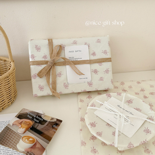 ins复古红色玫瑰雪梨纸礼物鲜花包装 打包纸 纸加厚出卡内衬纸服装