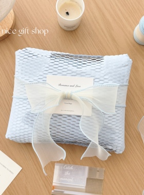 莫兰迪蓝色蜂窝纸ins风温柔礼物包装纸环保打包内衬防震纸花艺纸