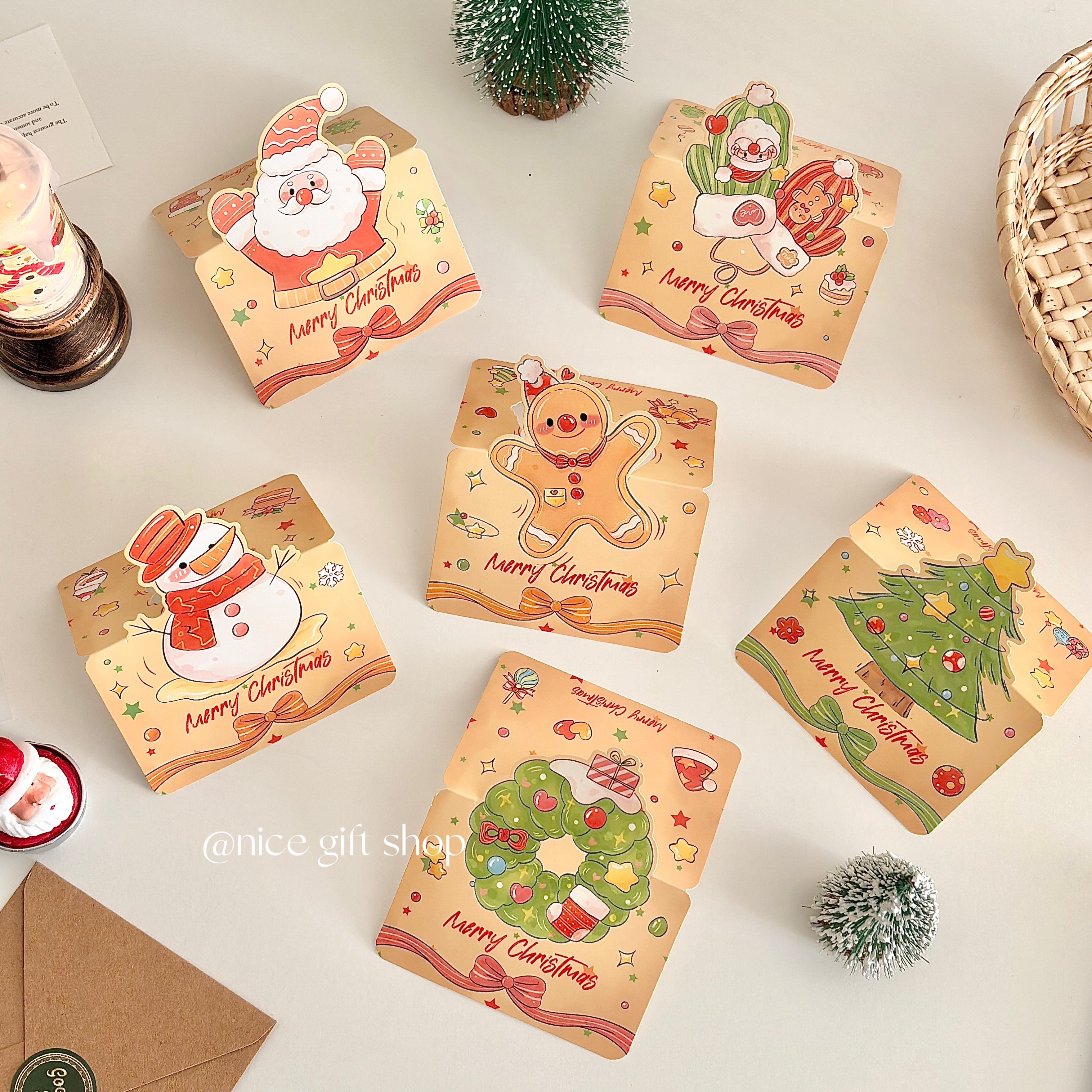 复古圣诞节姜饼人贺卡3D立体手写祝福语卡片节日蛋糕花束装饰信笺,文具电教/文化用品/商务用品,贺卡/明信片,淘宝优惠券,粉丝福利购,淘宝优惠卷