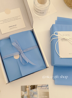 深蓝色~简约半透明雾面包装纸加厚防水鲜花装饰花艺纸出物打包纸