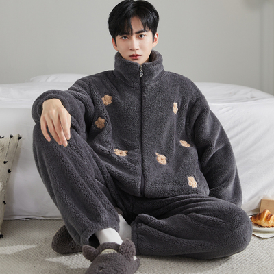 睡衣男秋冬珊瑚绒2025年新款