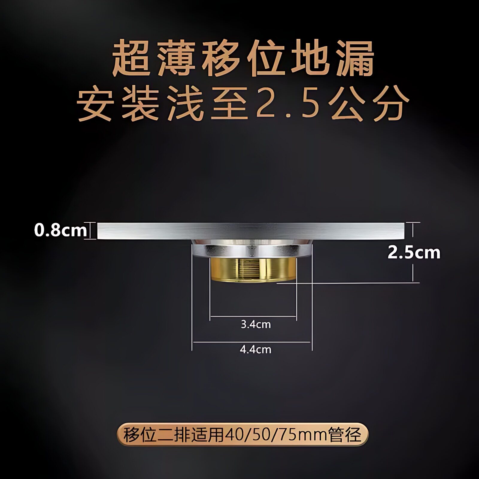 304不锈钢超薄防臭地漏