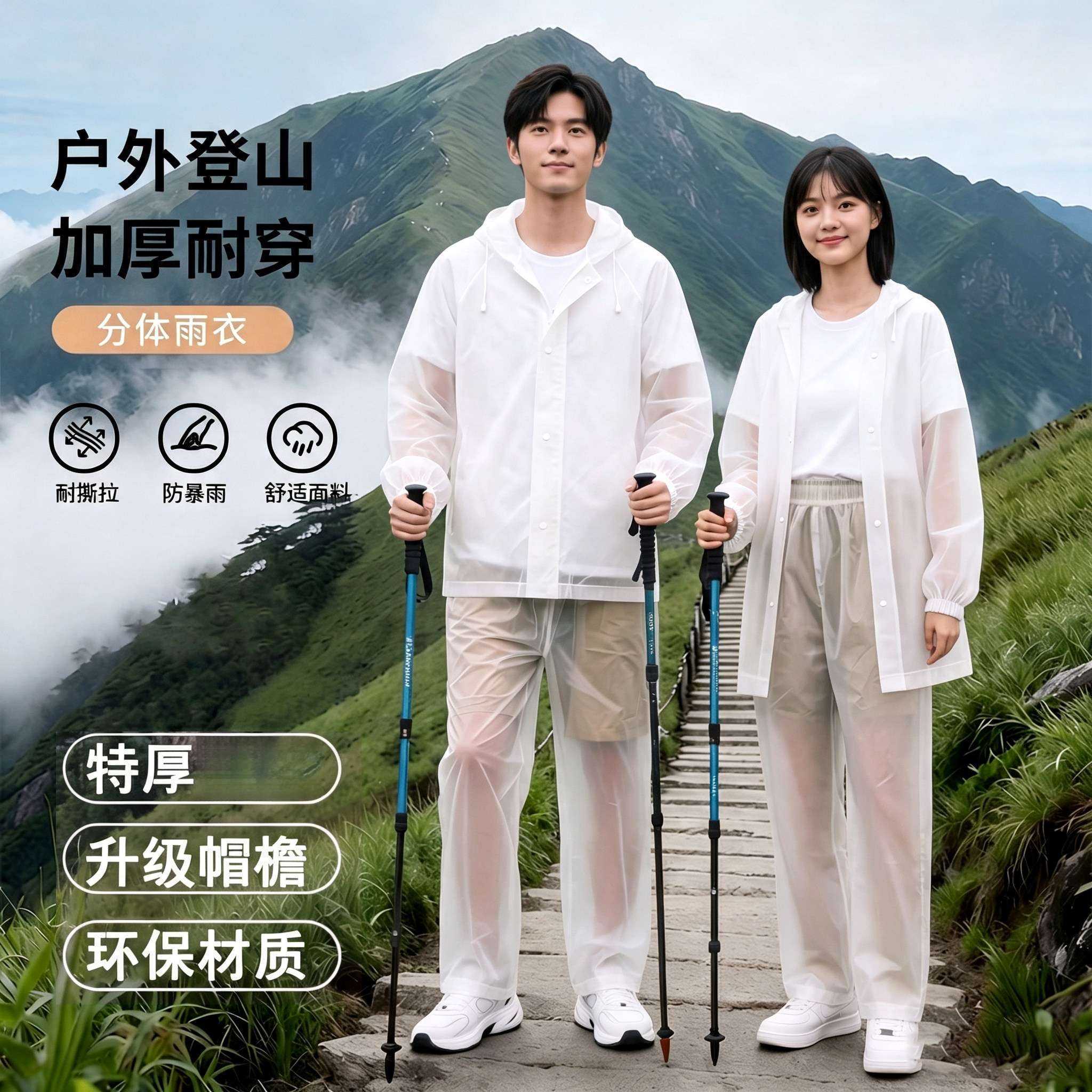 雨衣分体式一次性全身骑行成人防