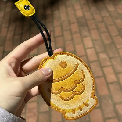 创意可爱小鱼钥匙包迷你抽拉式