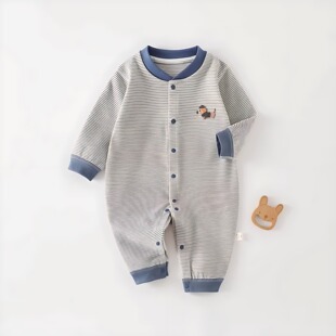 婴儿保暖羊绒蚕丝连体衣新生儿秋冬季打底服男女宝宝冬季睡衣爬服
