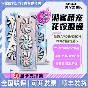 盈通 RX9070XT//9060XT/7650gre樱瞳花嫁16G台式电脑游戏独立显卡
