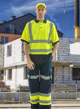 反光工装裤男荧光裤多口袋施工安全服反光潮牌工装裤救援建筑劳保