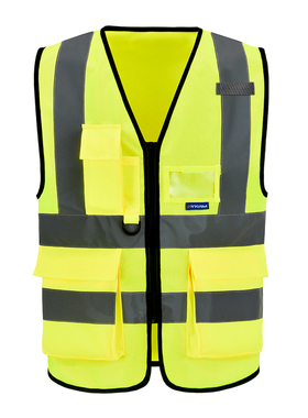 21色可选择反光安全背心马甲反光衣男工作黄马甲定制反光服印logo