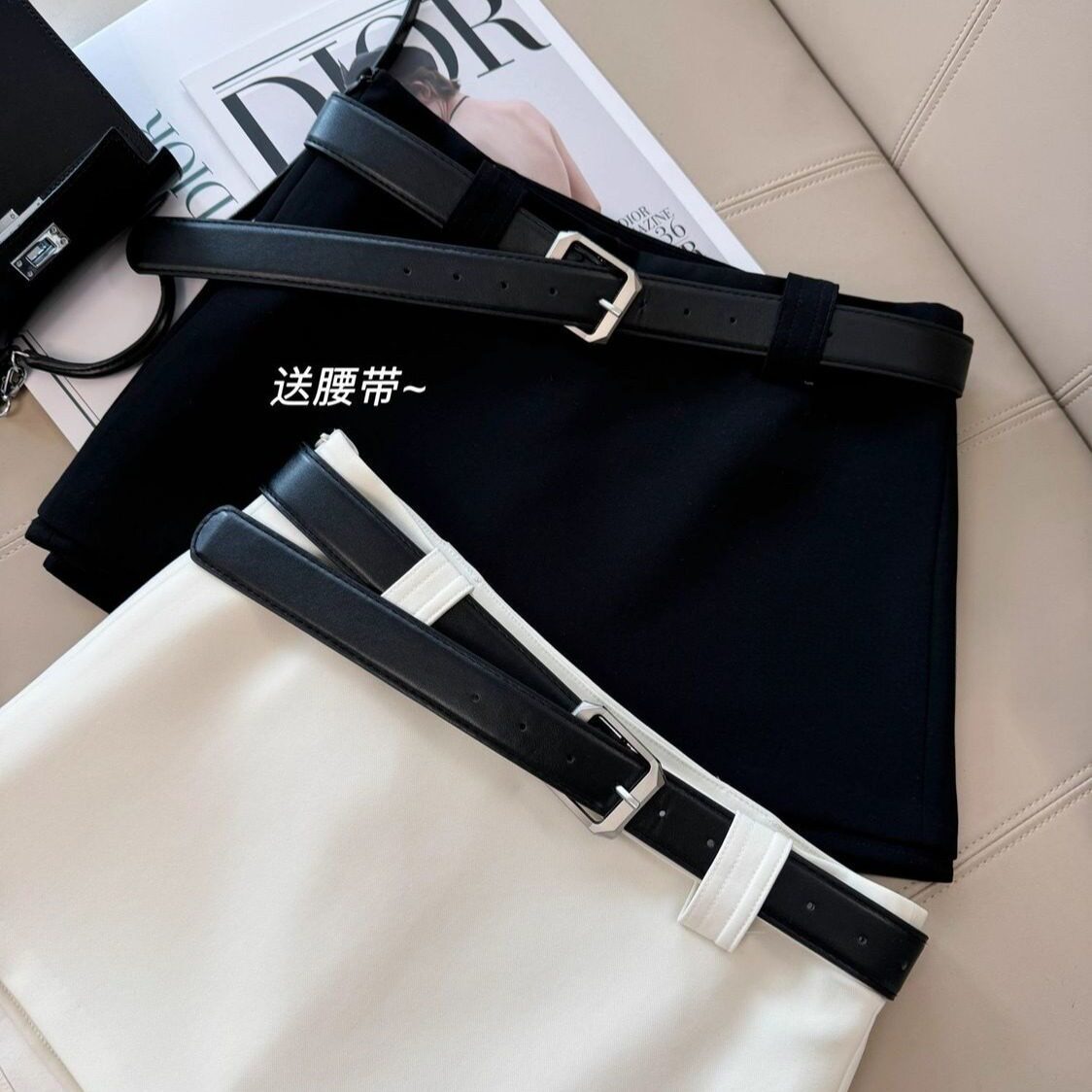 白色西装风休闲短裙裤女春夏季防