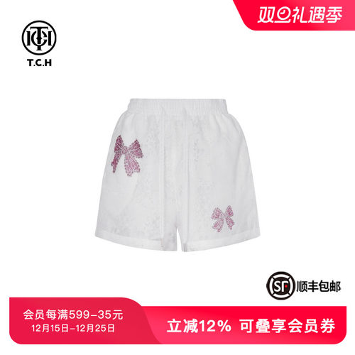 TCH私服烫钻淑女百搭潮流宽松休闲短裤女夏季新款T75A21E5026