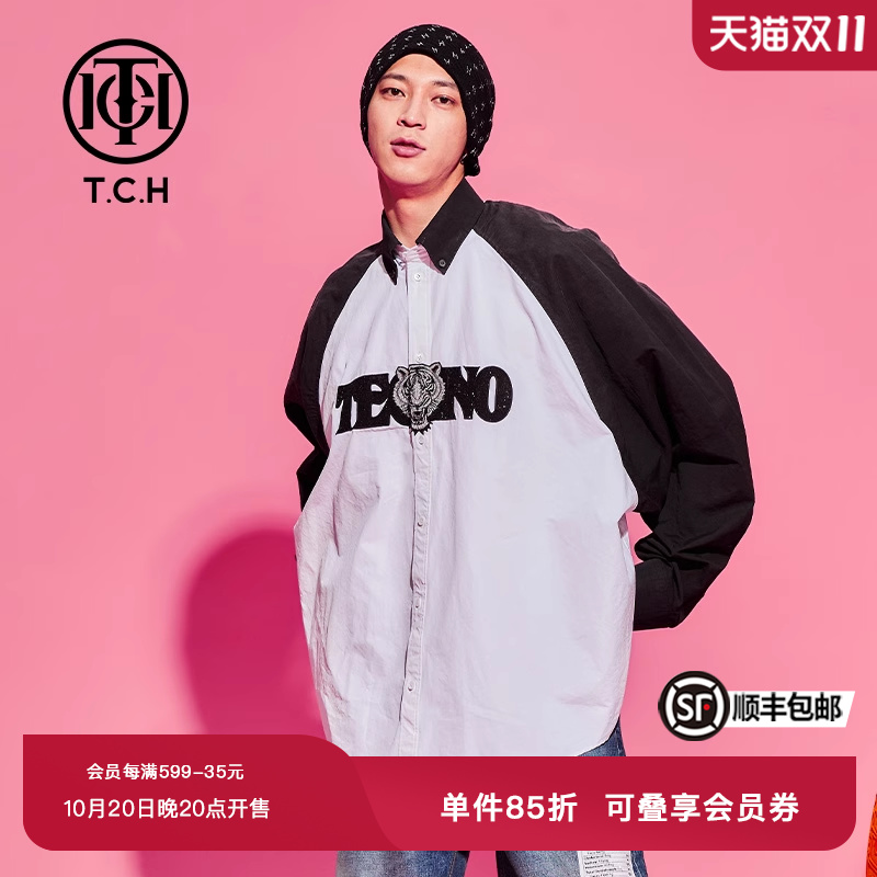TCH宽松休闲轻奢烫钻休闲衬衫