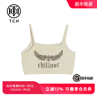 TCH轻奢潮牌烫钻吊带春秋新款 百搭打底T21103C6003 背心女时尚