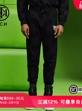 TCH轻奢潮牌大C长裤烫钻豹子头老花春秋男女T69A206019