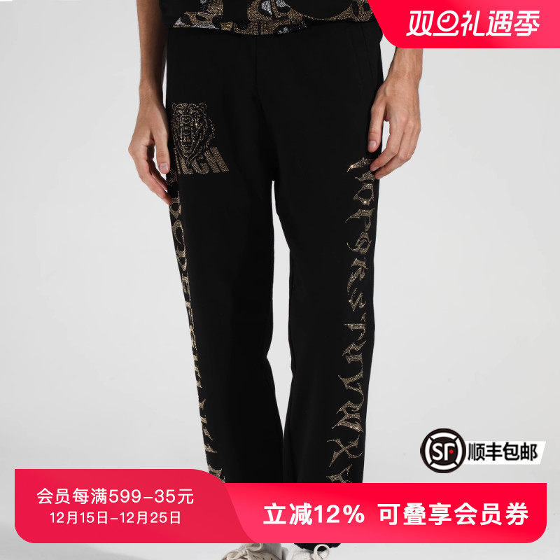 TCH时尚新款轻奢潮牌虎头字母烫钻卫裤男女同款T21120C6028