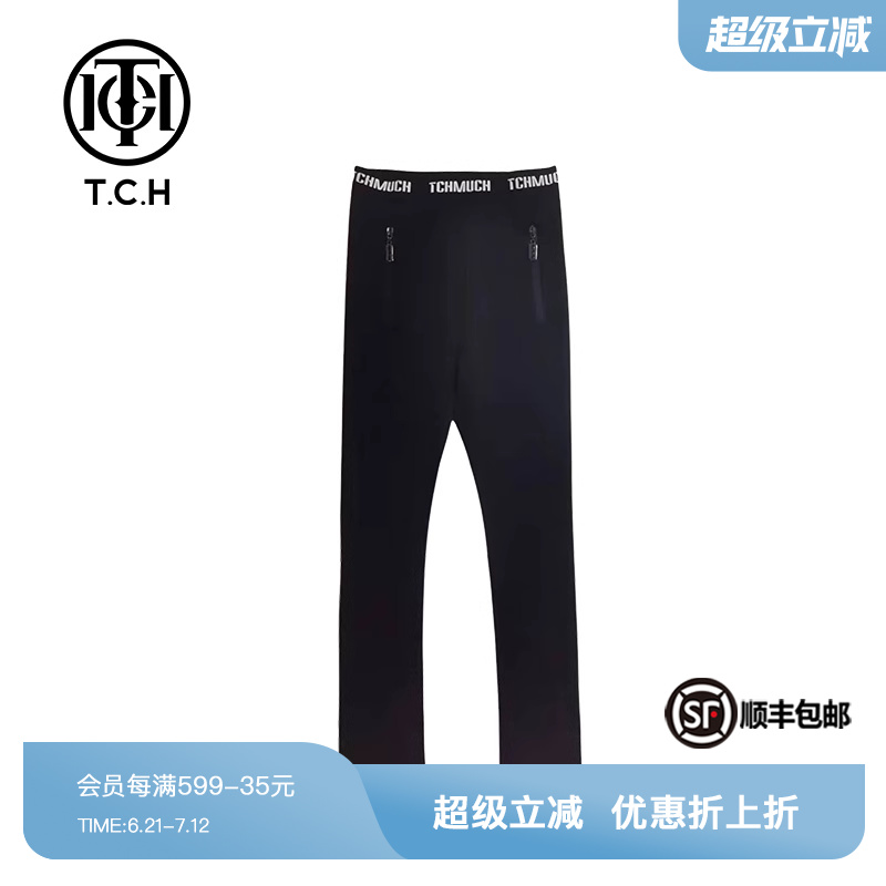 TCH轻奢潮牌大C长裤时尚字母春夏新款黑色长裤T69A208038