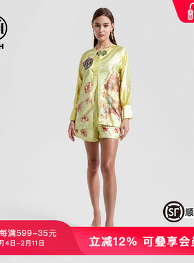 TCH潮牌时尚新中式字母烫钻上衣外套夏季新款潮流T72B08E9009