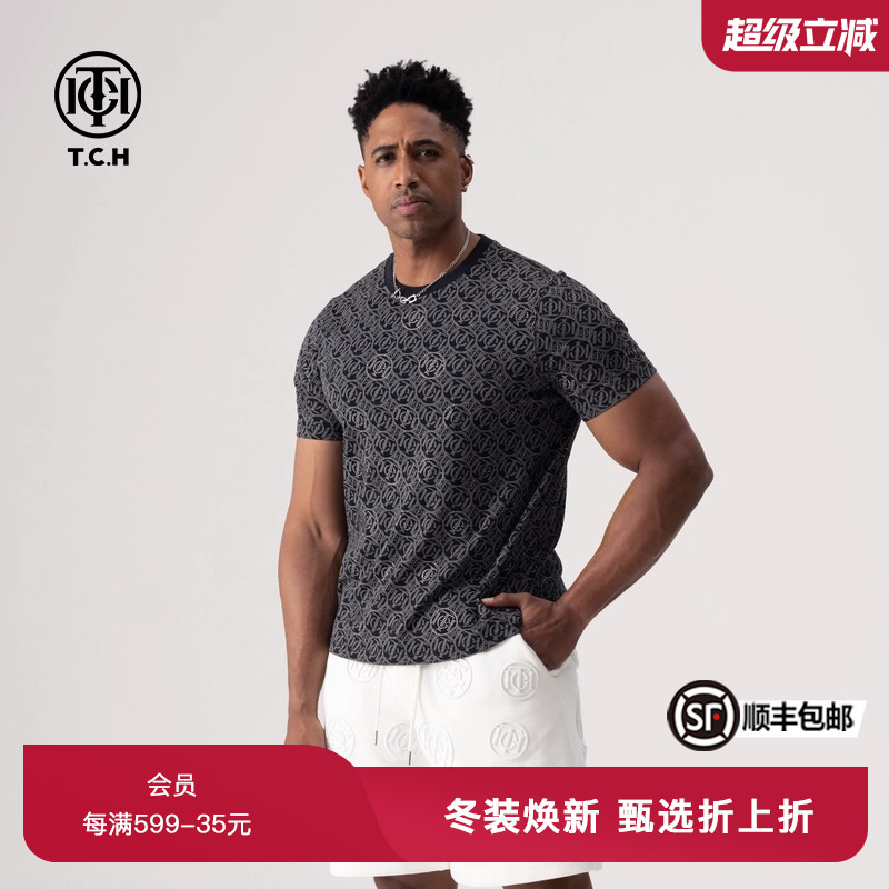 TCH轻奢夏季新款百搭个性短袖T恤上衣男女同款T72B106195