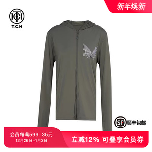 宽松遮阳T75A27E1007 新款 TCH烫钻时尚 舒适透气休闲薄外套女夏季