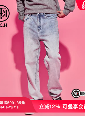 TCH轻奢潮牌冬季新款休闲牛仔裤男女同款T69D208010