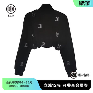 TCH潮牌字母烫钻短款 卫衣T66C11E6037