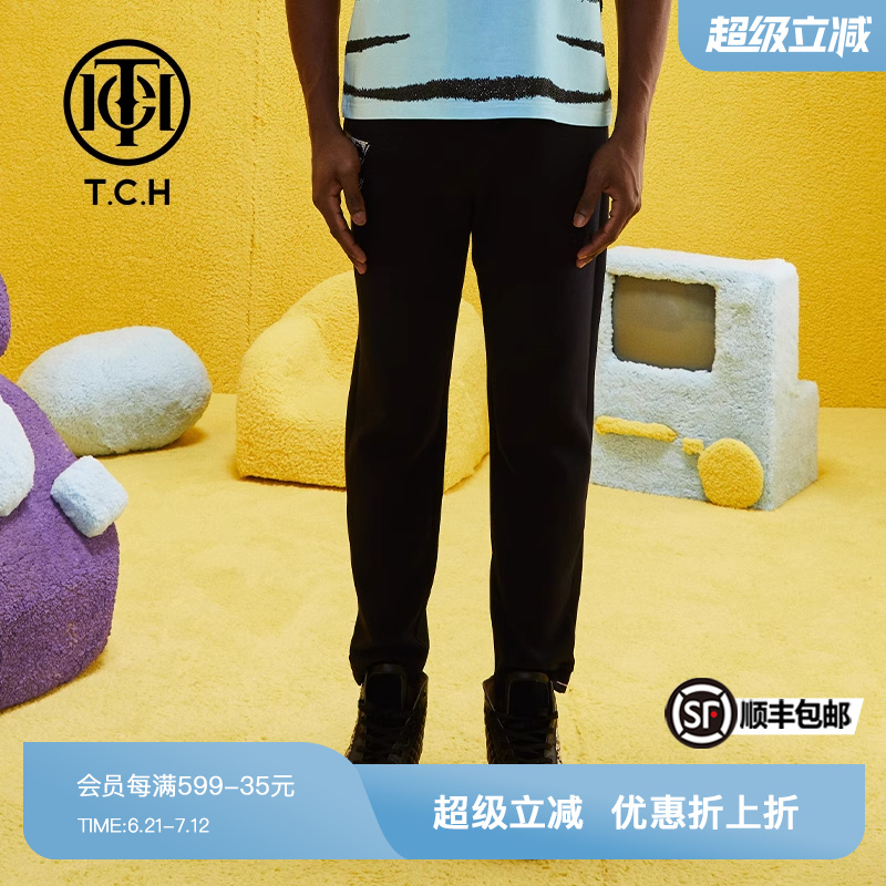 TCH轻奢潮牌大C长裤烫钻logo字母春夏新款男女T69A208021