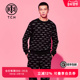 TCH春秋潮牌轻奢烫钻字母修身 黑色卫衣男女同款 T69C116007