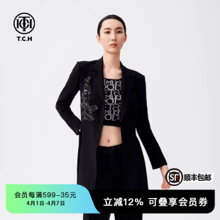 女春秋收腰显瘦气质西服T72C046020 TCH潮牌设计感重工西装