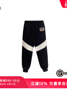 TCH轻奢潮牌翅膀徽章刺绣烫钻长裤T69D20E6003