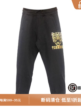 TCH轻奢潮牌烫金豹子头字母休闲长裤T66C20E6210