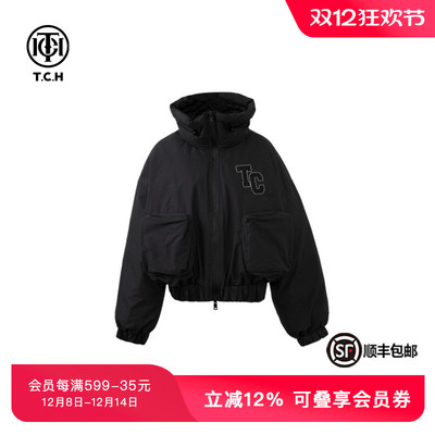 TCH秋冬新款时尚短款立领羽绒服女收腰显瘦面包服保暖外套潮