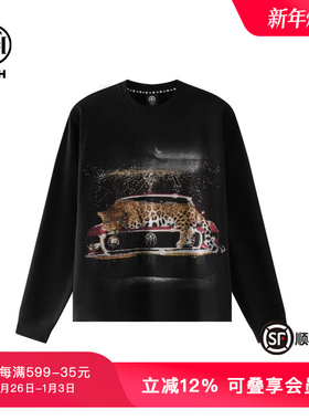 TCH轻奢长袖T恤春秋新款时尚百搭烫钻经典系列T72A086080