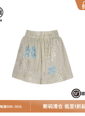 TCH私服烫钻时尚百搭潮流休闲宽松短裤女夏季新款T75B21E5049