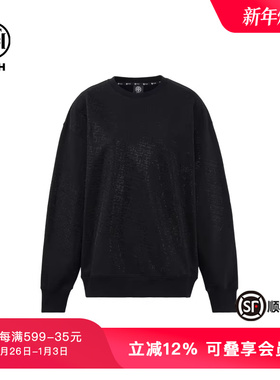 TCH潮牌重磅烫钻满印时尚休闲痞帅圆领卫衣秋冬新款T72D116010