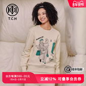 TCH潮牌轻奢烫钻春秋套头卫衣圆领休闲宽松T69C116043