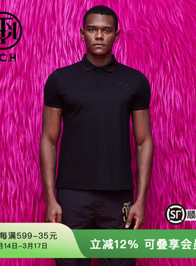 TCH潮牌polo领短袖T恤烫钻字母春秋新款男女时尚T69B106011