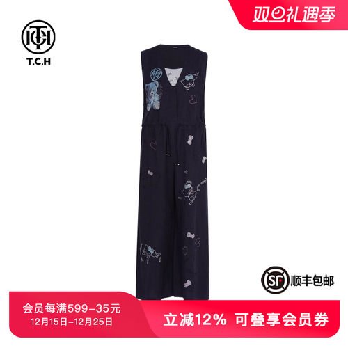 休闲慵懒宽松亚麻连体裤