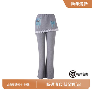 TCH现货私服烫钻工艺休闲时尚 女T75A20E5080轻奢tch 百搭休闲裤