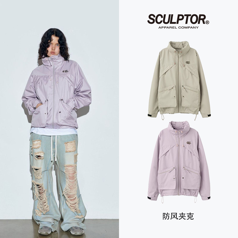 sculptor3层防风夹克户外运动登山服可拆卸口袋设计秋冬外套