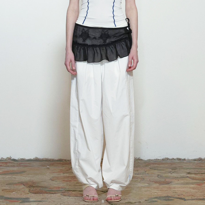 SCULPTOR纯棉休闲束脚裤灯笼裤夏季薄款女大码运动长裤遮肉显瘦